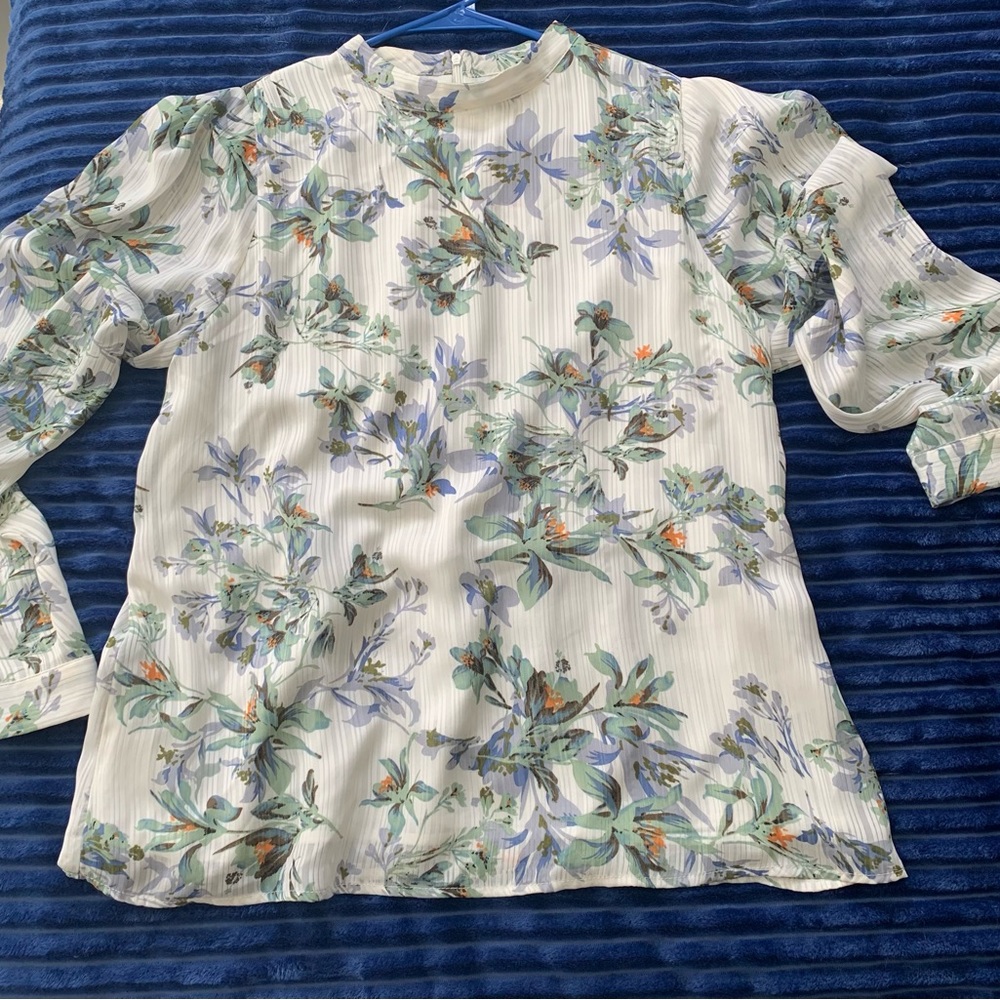 Long sleeve floral blouse XL